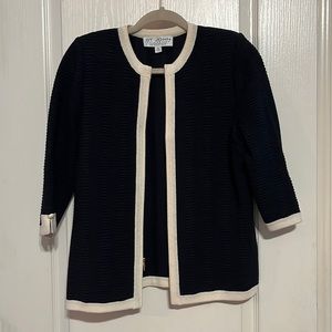 St John Collection Black zip jacket EUC